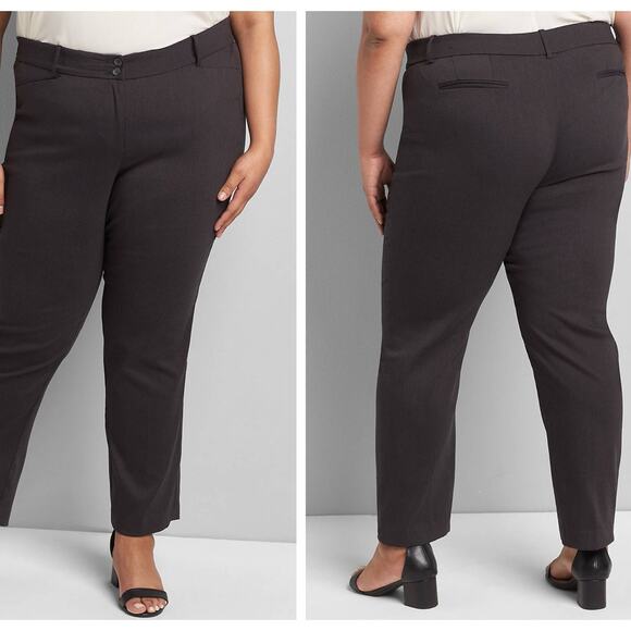 Lane Bryant The Madison Trouser Pants 28 Long Tall Straight High Rise Work New - Picture 1 of 8